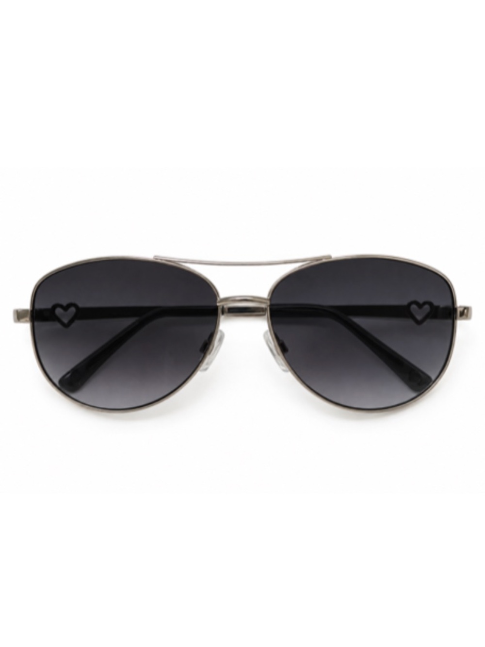 Juicy Couture Aviator Sunglasses Silver Green Heart Y2K